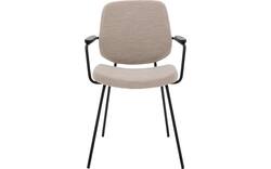 Goossens eetkamerstoel hjalmar beige stof - 8213334-01 2